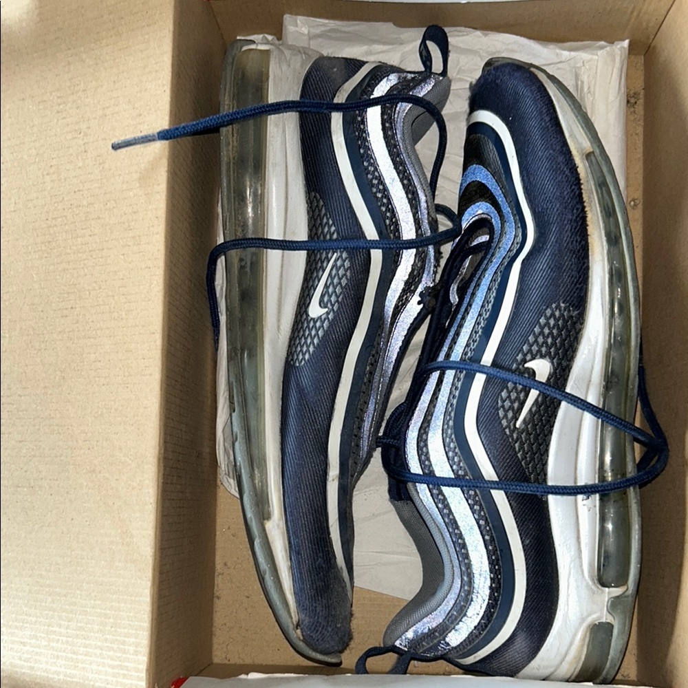 Nike Blue and White Air Max 97 Sneakers